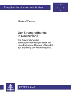 cover image of Der Stromgroßhandel in Deutschland